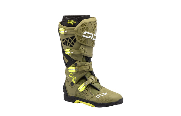 Sidi Crossair X Crosslaarzen Olive Groen-Geel Fluo