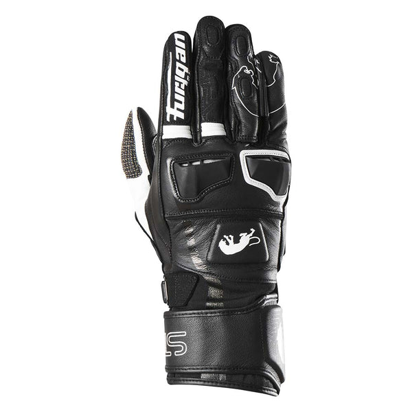Furygan Styg 15 motorcycle gloves leather sporty with knuckle protection black and white