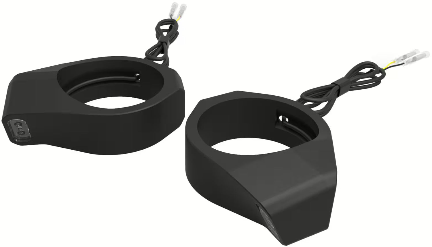 Motoism Type Three Evo Fork Clamp Richtingaanwijzers met Positielicht