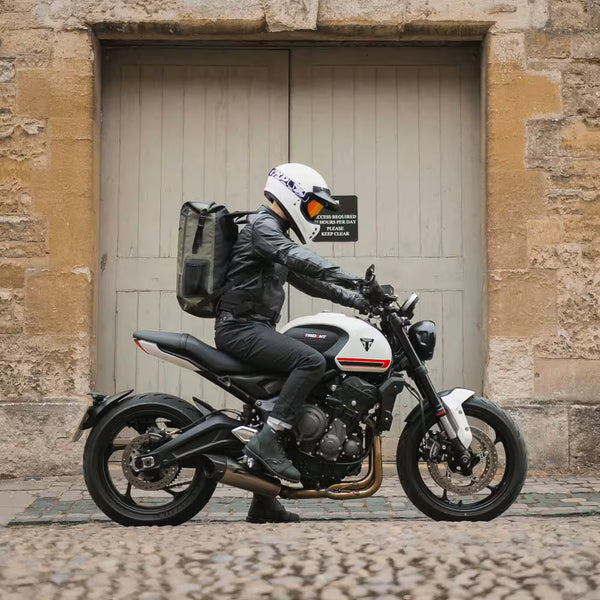Oxford Aqua B-25 Backpack Khaki Black – 25L Waterproof Motorcycle Backpack