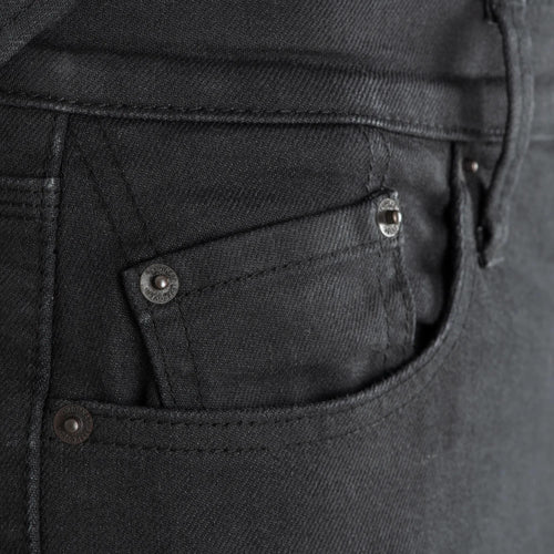 Oxford AAA Jean Slim Motorjeans Herren - Schwarz