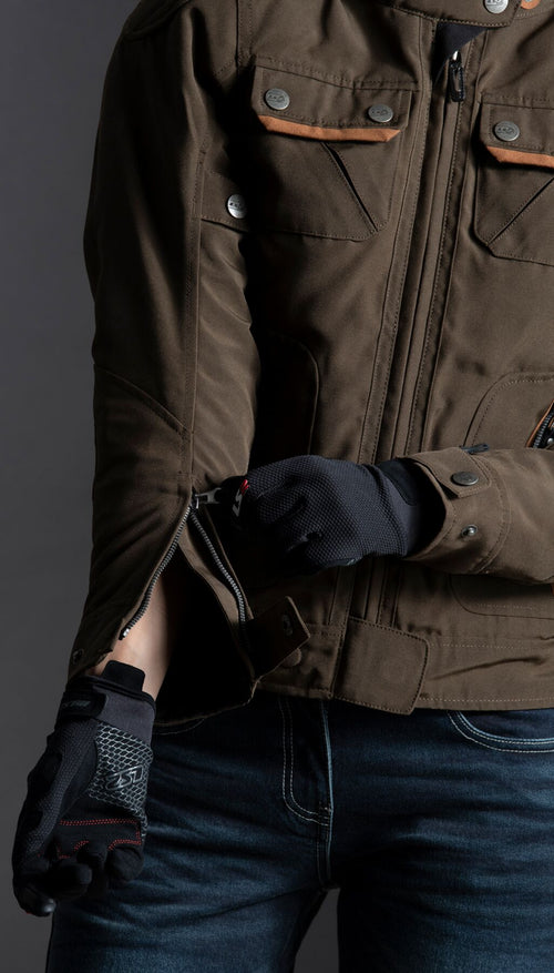 LS2 Bullet Brown Motorcycle Jacket