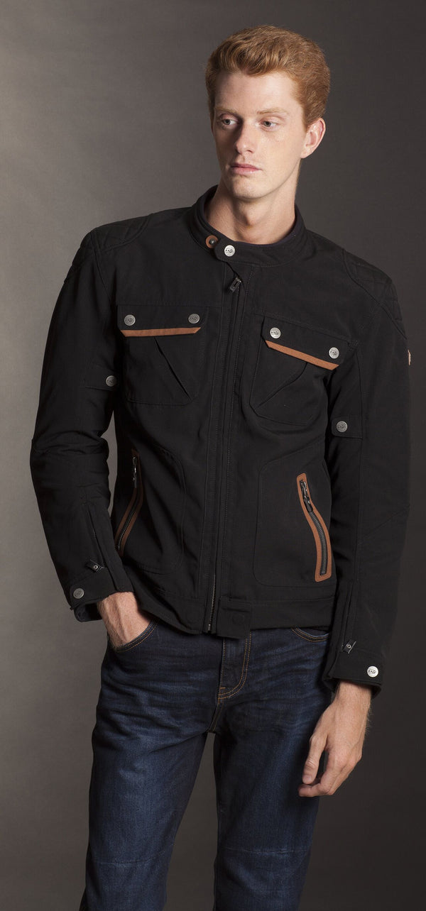 LS2 Bullet Schwarz Motorradjacke