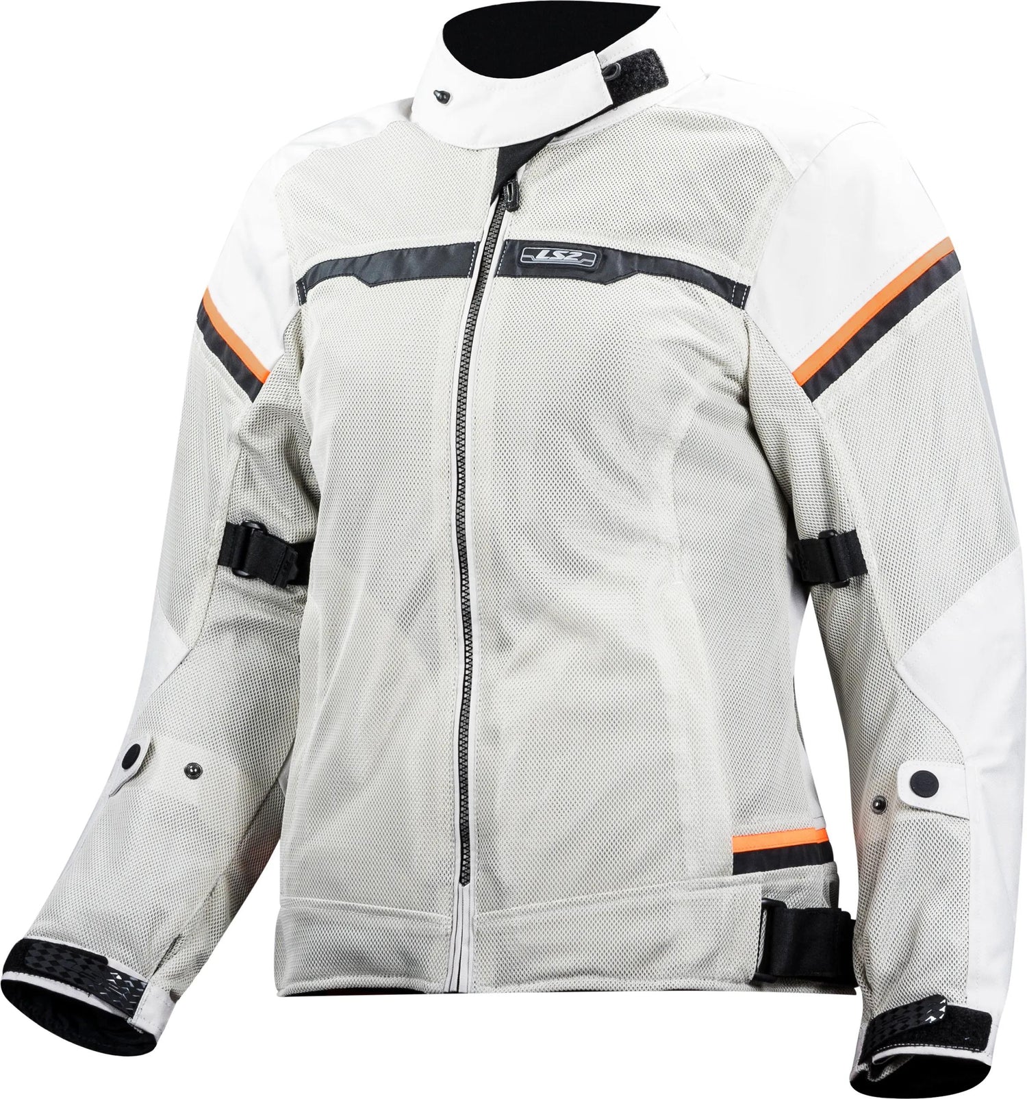 LS2 Riva Light Grijs Hi-Vis Oranje Motorjas
