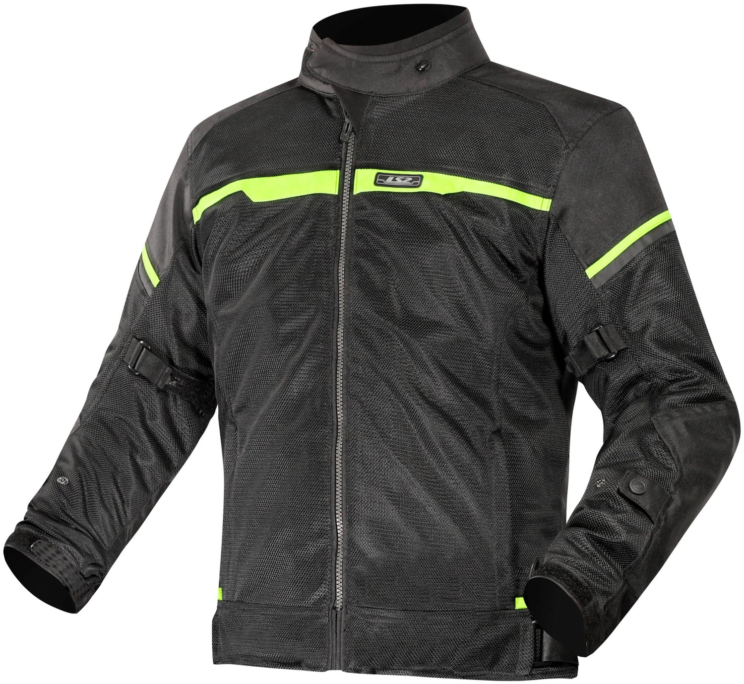 LS2 Riva Zwart Neon Geel Motorjas