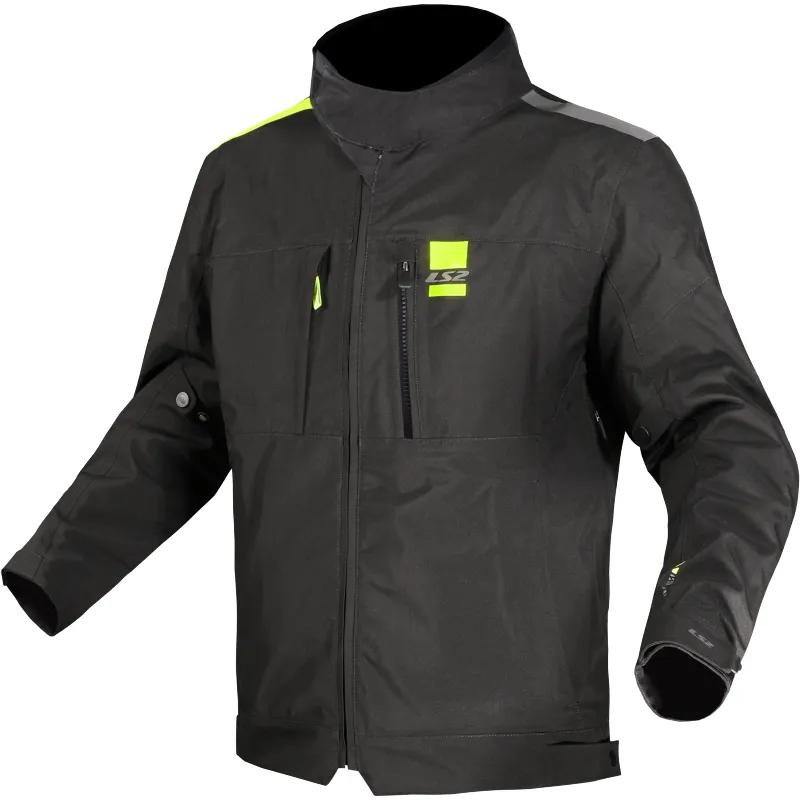 LS2 Titanium Zwart Hi-Vis Geel Motorjas