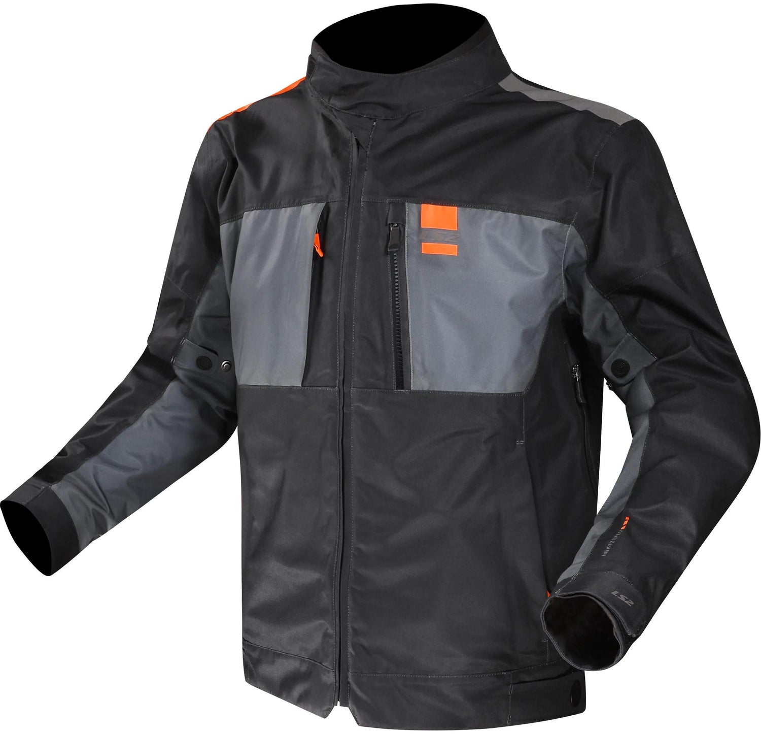 LS2 Titanium Blauw Hi-Vis Oranje Motorjas