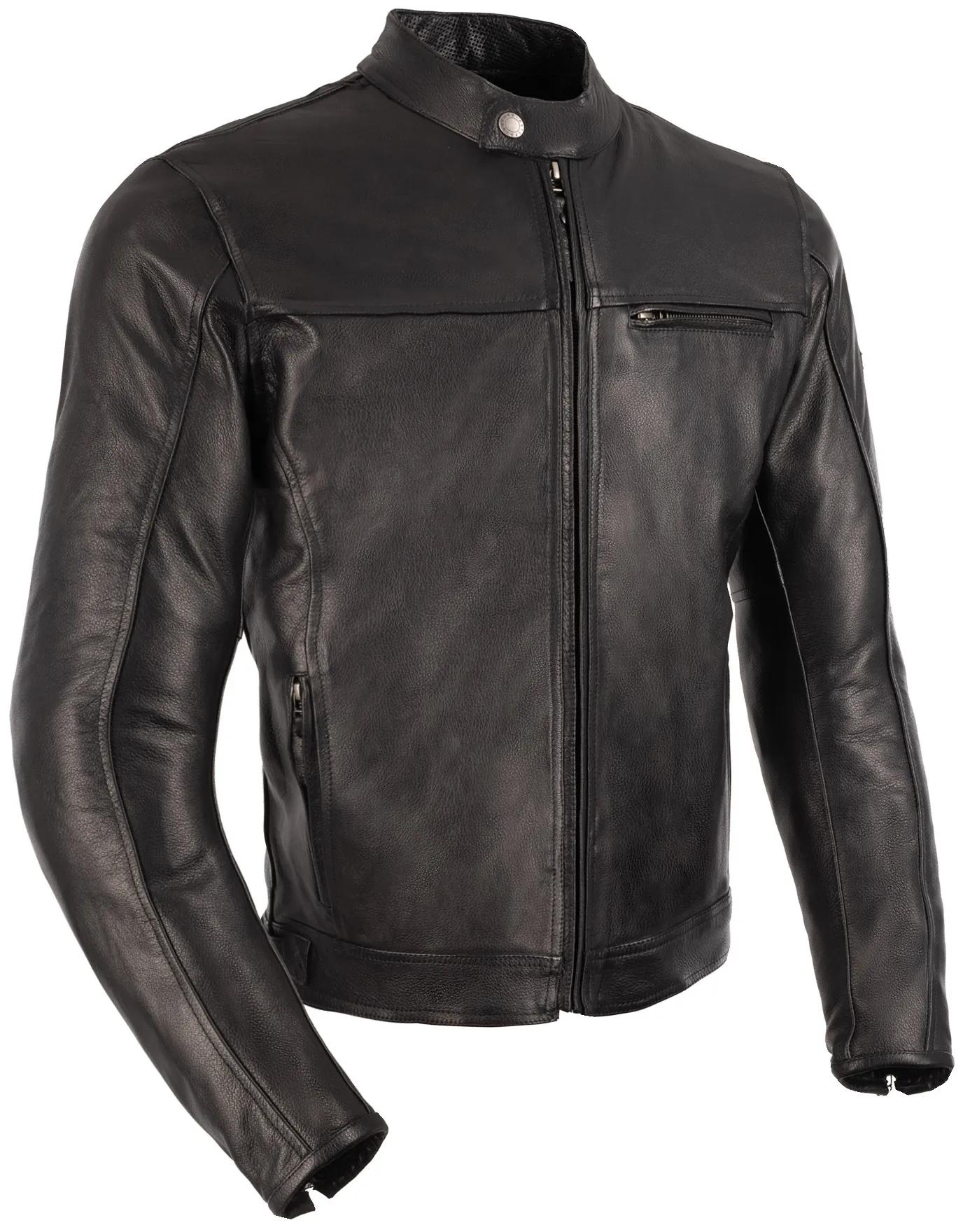 Oxford Walton 2.0 Leren motorjas Heren - Zwart