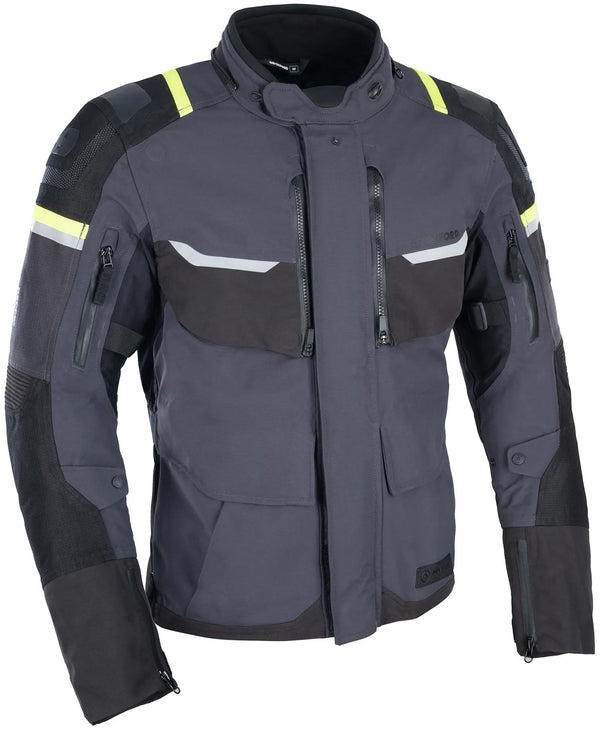 Oxford Stormland Motorjas Heren - Grijs/Zwart/Fluo