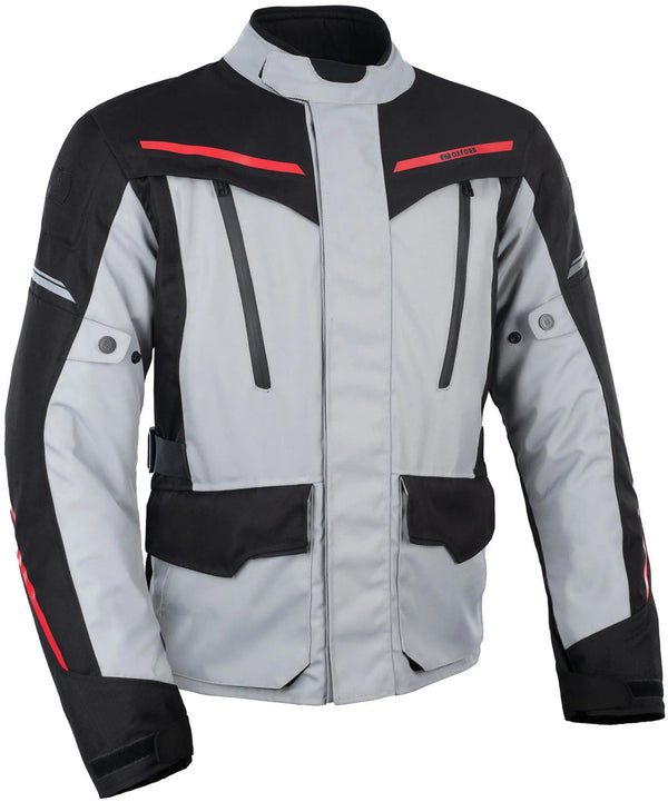 Oxford Metro 2.0 Motorjas Heren - Grijs/Zwart/Rood