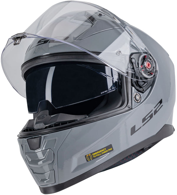 LS2 FF811 Vector II Solid Grau Integralhelm ECE 22.06
