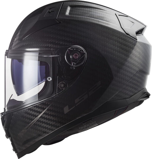 LS2 FF811 Vector II Carbon Solid Zwarte Koolstof Integraalhelm ECE 22.06