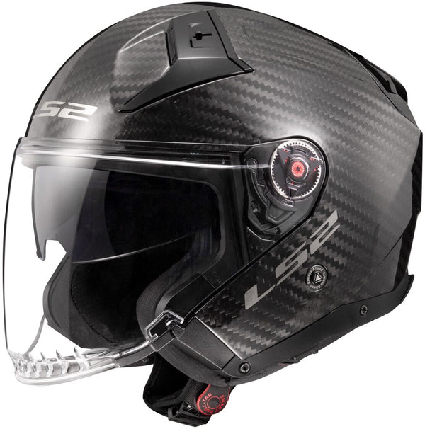 LS2 OF603 Infinity II Carbon Solid Koolstof Jethelm ECE 22.06