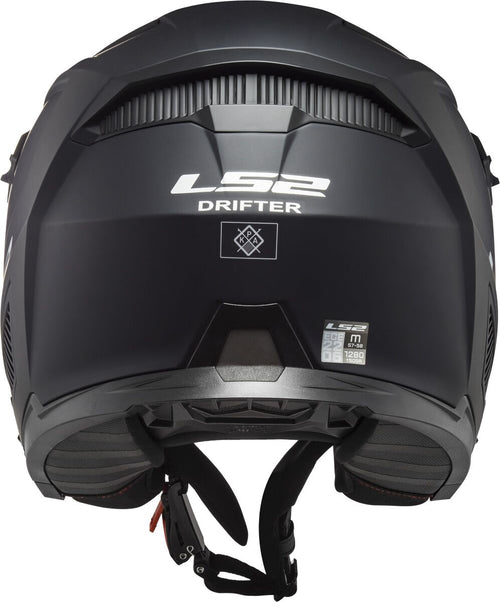 LS2 OF606 Drifter Solid Zwart Mat Systeemhelm ECE 22.06
