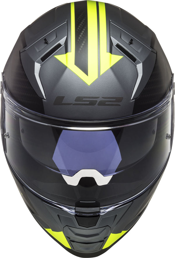LS2 FF811 Vector II Splitter Titanium/Neongelb Matt Integralhelm ECE 22.06