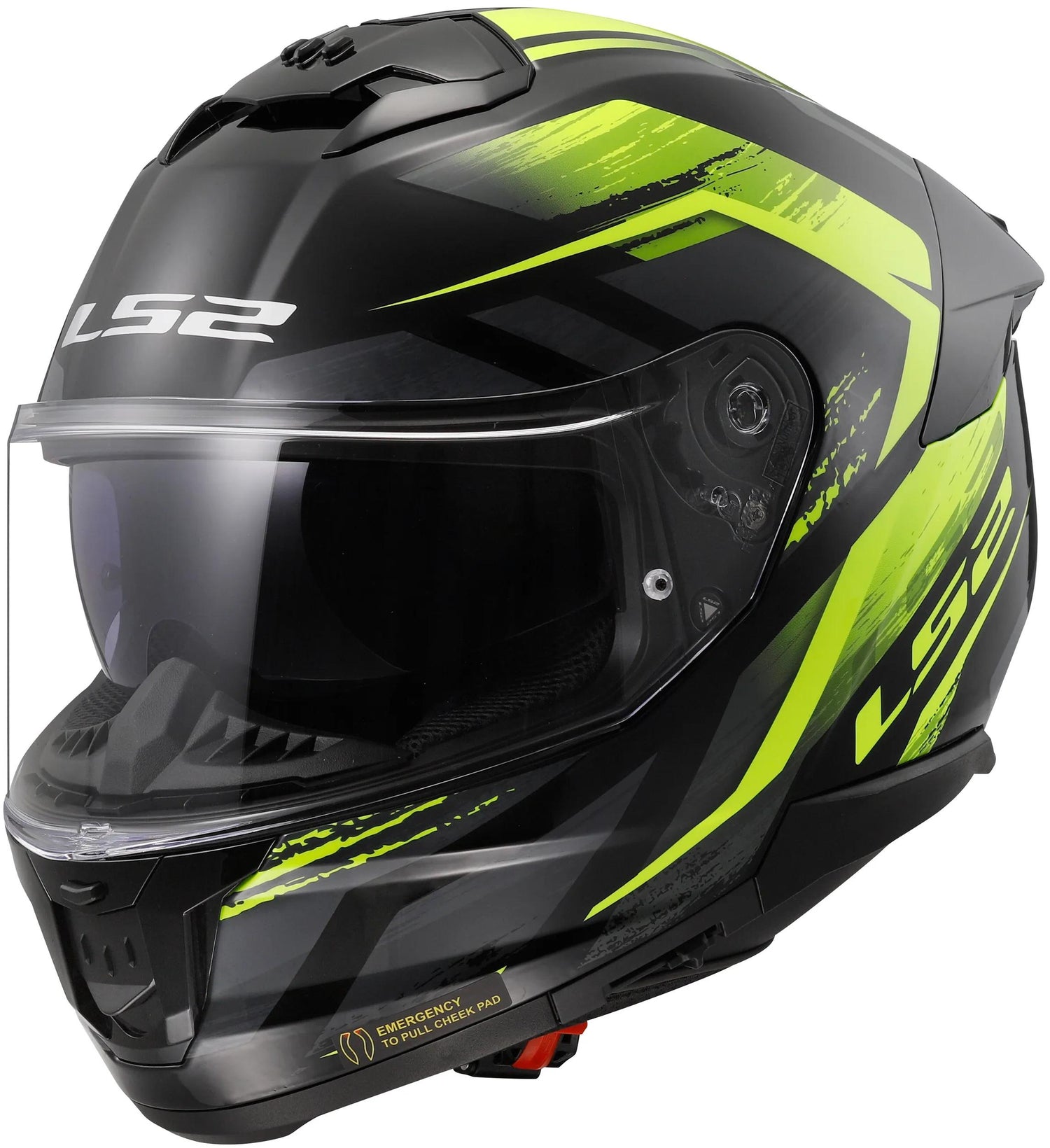 LS2 FF808 Stream II Fury Zwart/Geel Integraalhelm ECE 22.06