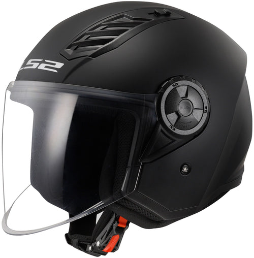 LS2 OF616 Airflow II Solid Zwart Mat Jethelm ECE 22.06