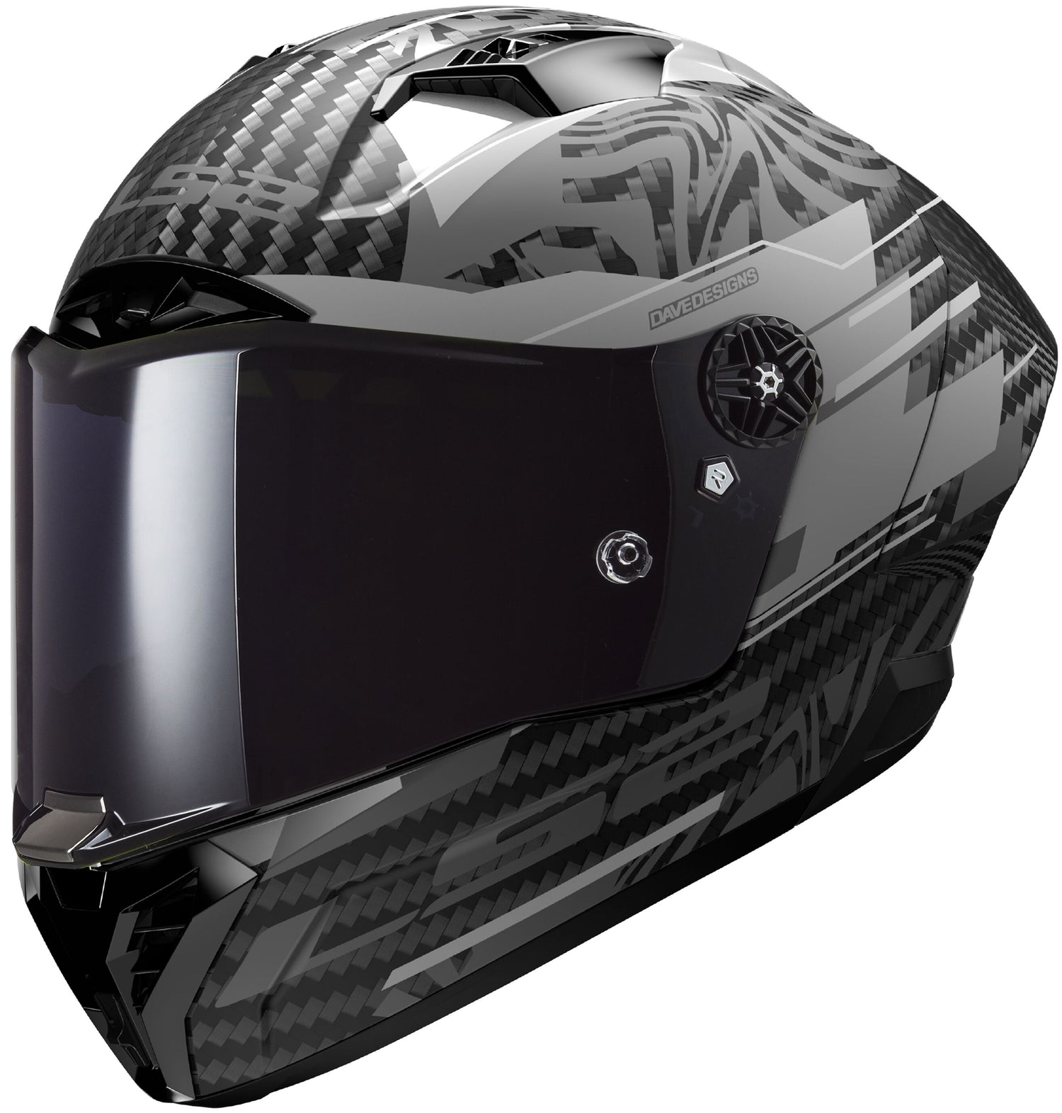 LS2 FF805 Thunder Carbon GP Aero Polar Zwart/Grijs Mat Integraalhelm ECE 22.06