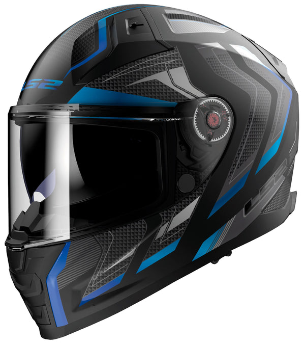 LS2 FF811 Vector II Alizer Schwarz/Blau Matt Integralhelm ECE 22.06
