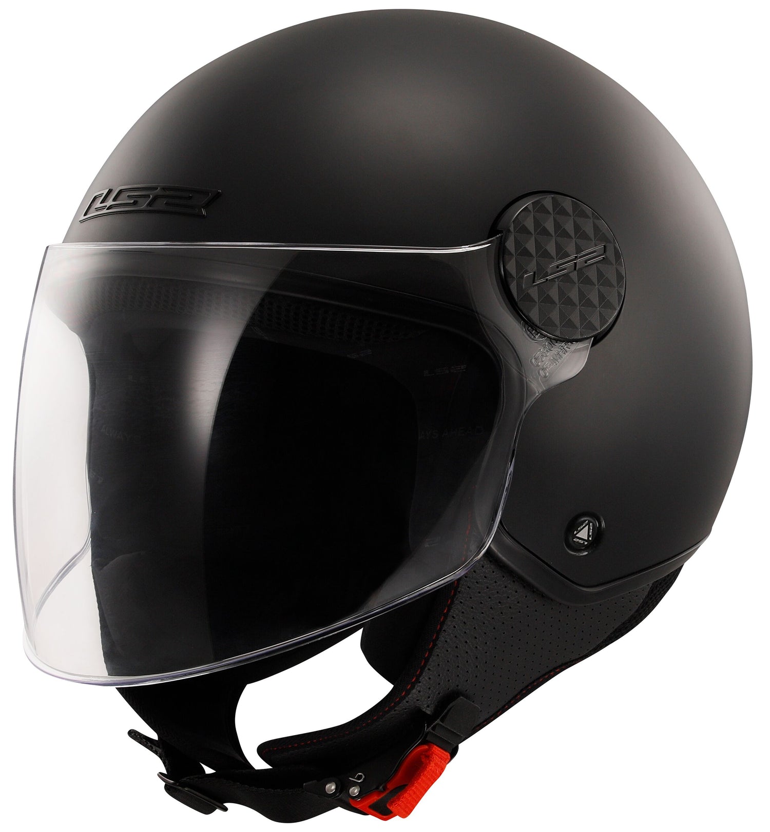LS2 OF558 Sphere Lux II Solid Zwart Mat Jethelm ECE 22.06