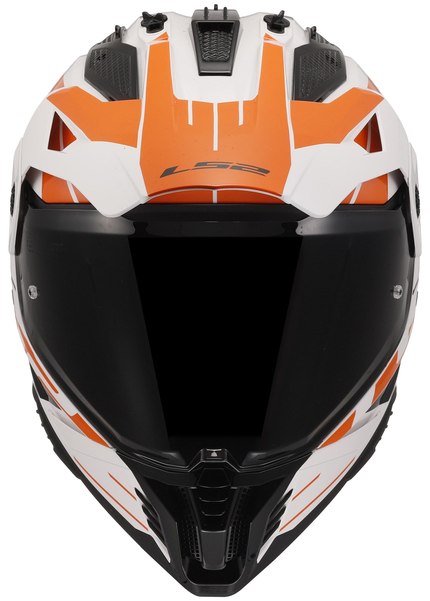 LS2 MX702 Pioneer II Namib Wit/Oranje Adventurehelm ECE 22.06