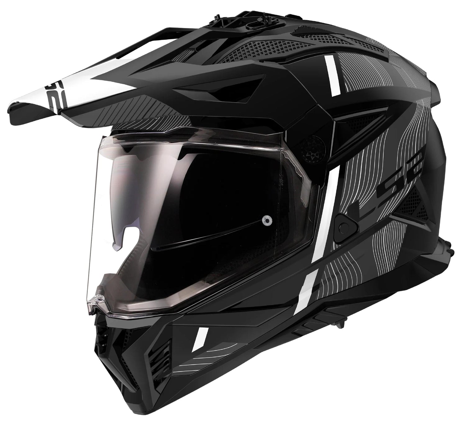 LS2 MX702 Pioneer II Hill Bruin/Wit Endurohelm ECE 22.06