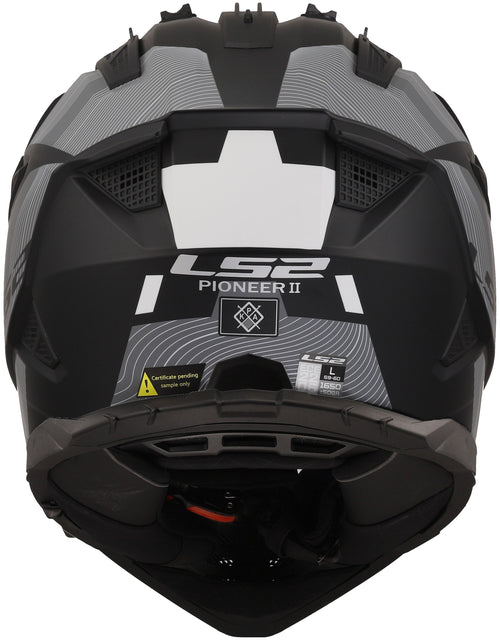 LS2 MX702 Pioneer II Hill Zwart/Wit Mat Adventurehelm ECE 22.06