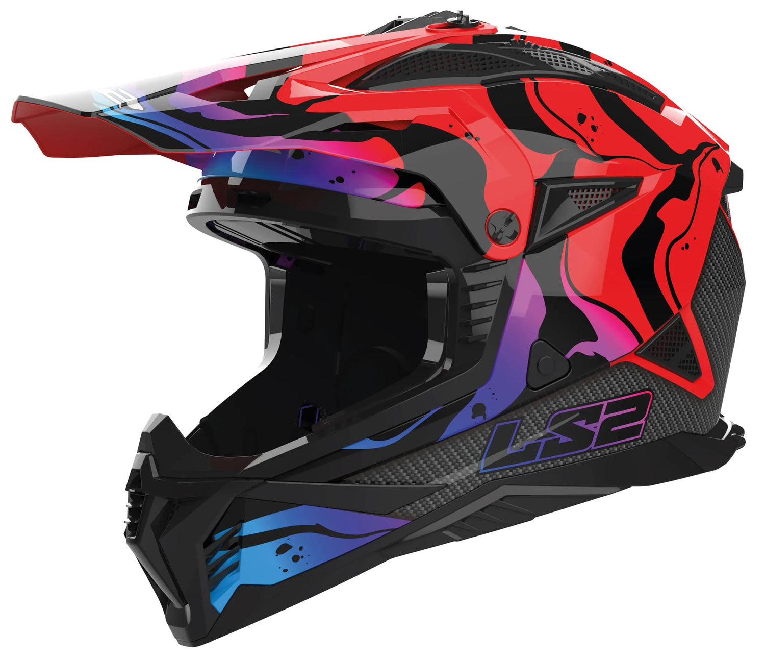 LS2 MX708 Fast II Wash Rood Crosshelm ECE 22.06