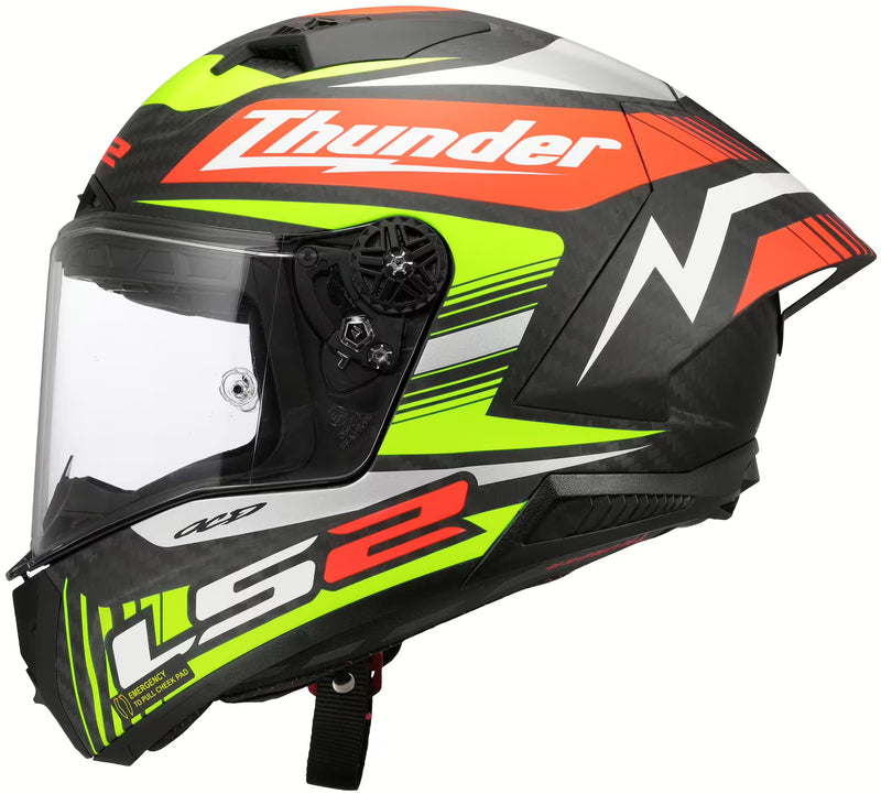 LS2 FF805 Thunder GP Aero Replica Black – Carbon Racehelm