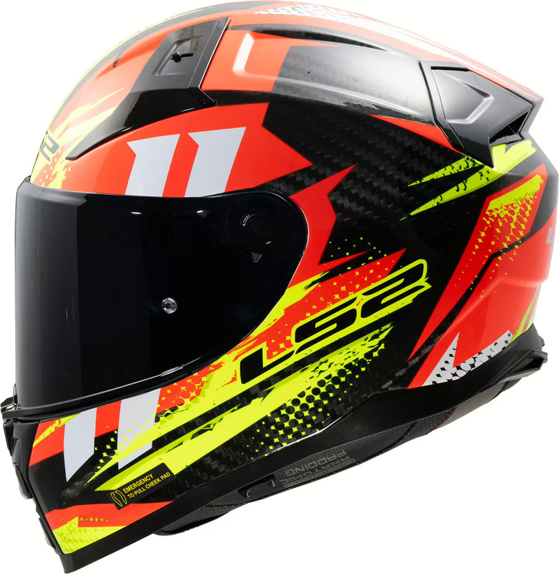 LS2 FF811 Vector II Carbon Tantic Yellow Red
