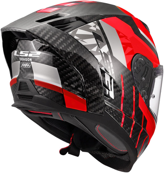 LS2 FF807 Dragon Trax Rood/Grijs Integraalhelm ECE 22.06 – foto 2