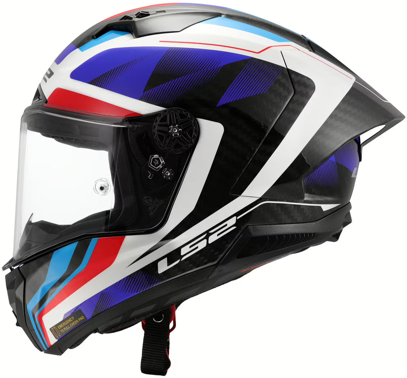 LS2 FF805 Thunder GP Raute – Blue / Red | Carbon Racehelm