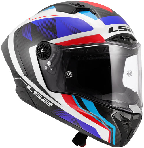 LS2 FF805 Thunder Carbon GP Raute Blauw/Rood Integraalhelm ECE 22.06