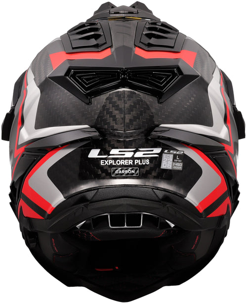 LS2 MX701 Explorer Carbon Frontier II Rood/Zwart, 65/66 = 3XL Adventurehelm ECE 22.06