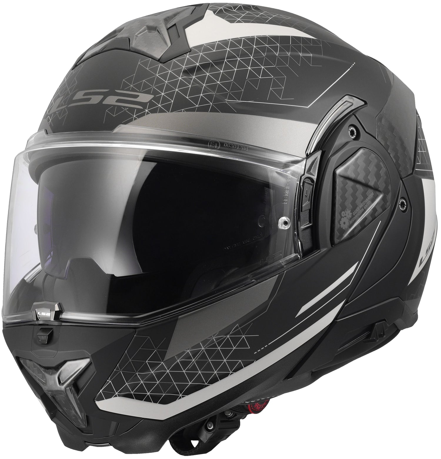 LS2 FF910 Advant II Astral Grijs Mat Systeemhelm ECE 22.06