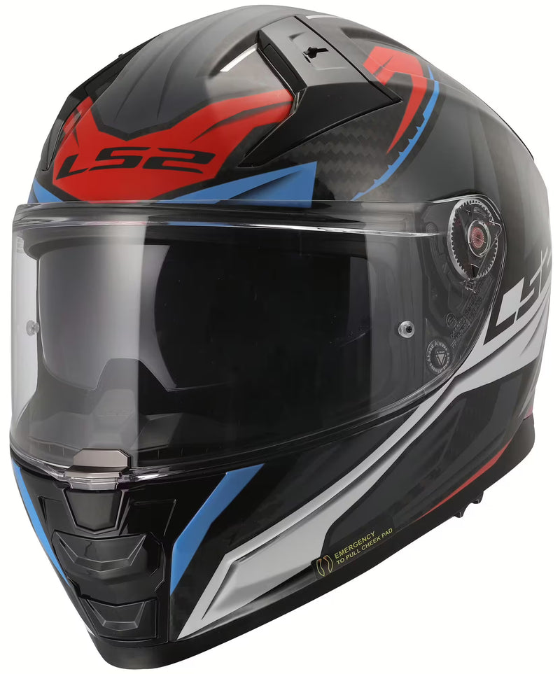 LS2 FF811 Vector II Carbon Savage Red Blue