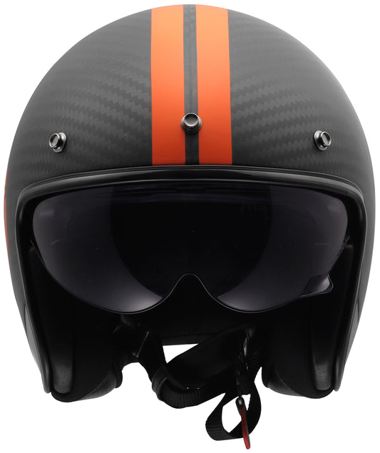LS2 OF601 Bob II Carbon Star Grijs/Oranje Jethelm ECE 22.06 – foto 2