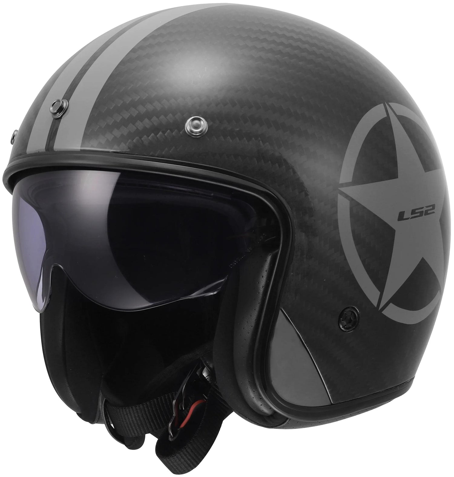 LS2 OF601 Bob II Carbon Star Grijs Jethelm ECE 22.06