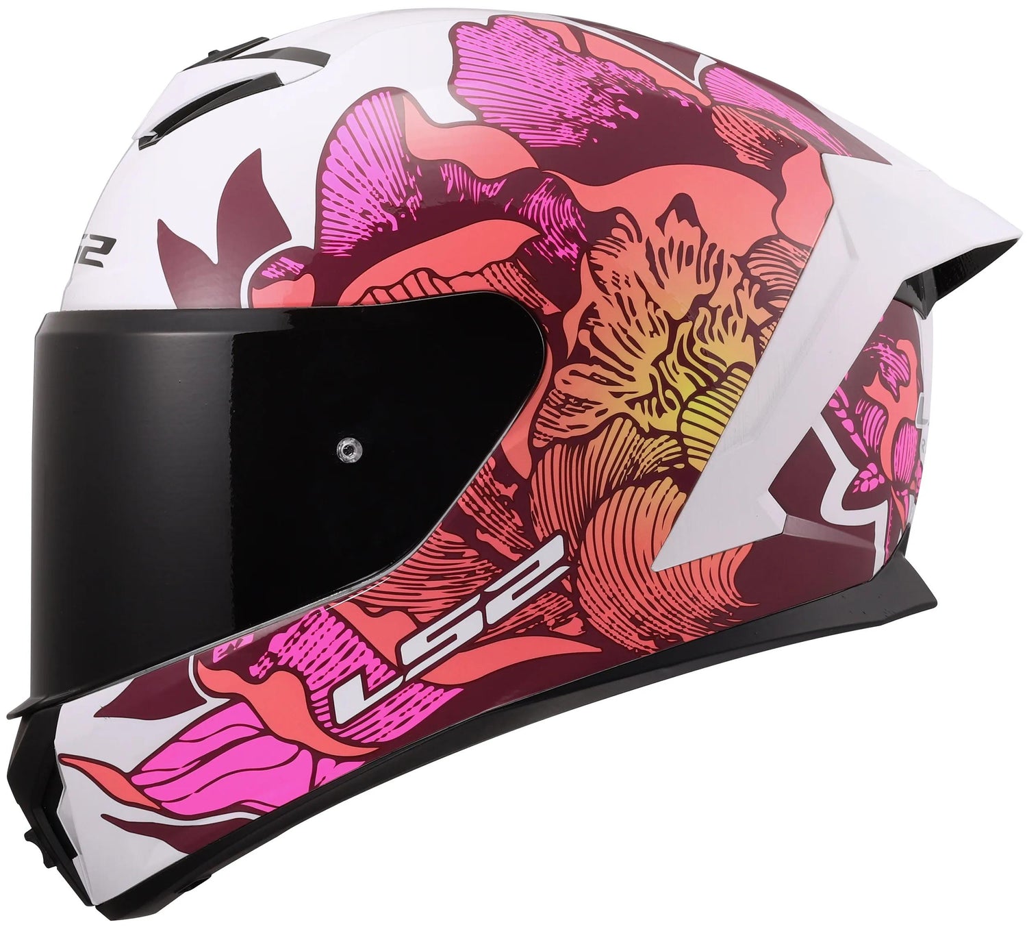 LS2 FF820 Rapid III Poppies Wit/Roze Integraalhelm ECE 22.06