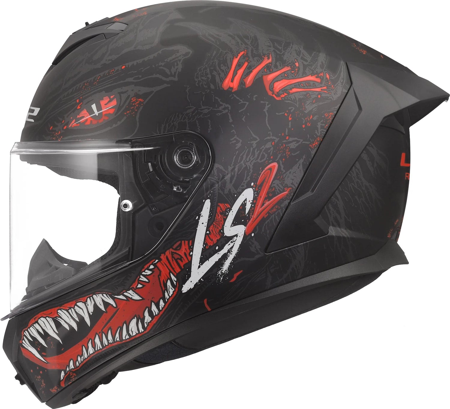 LS2 FF820 Rapid III Kaiju II Zwart/Rood/Wit Integraalhelm ECE 22.06