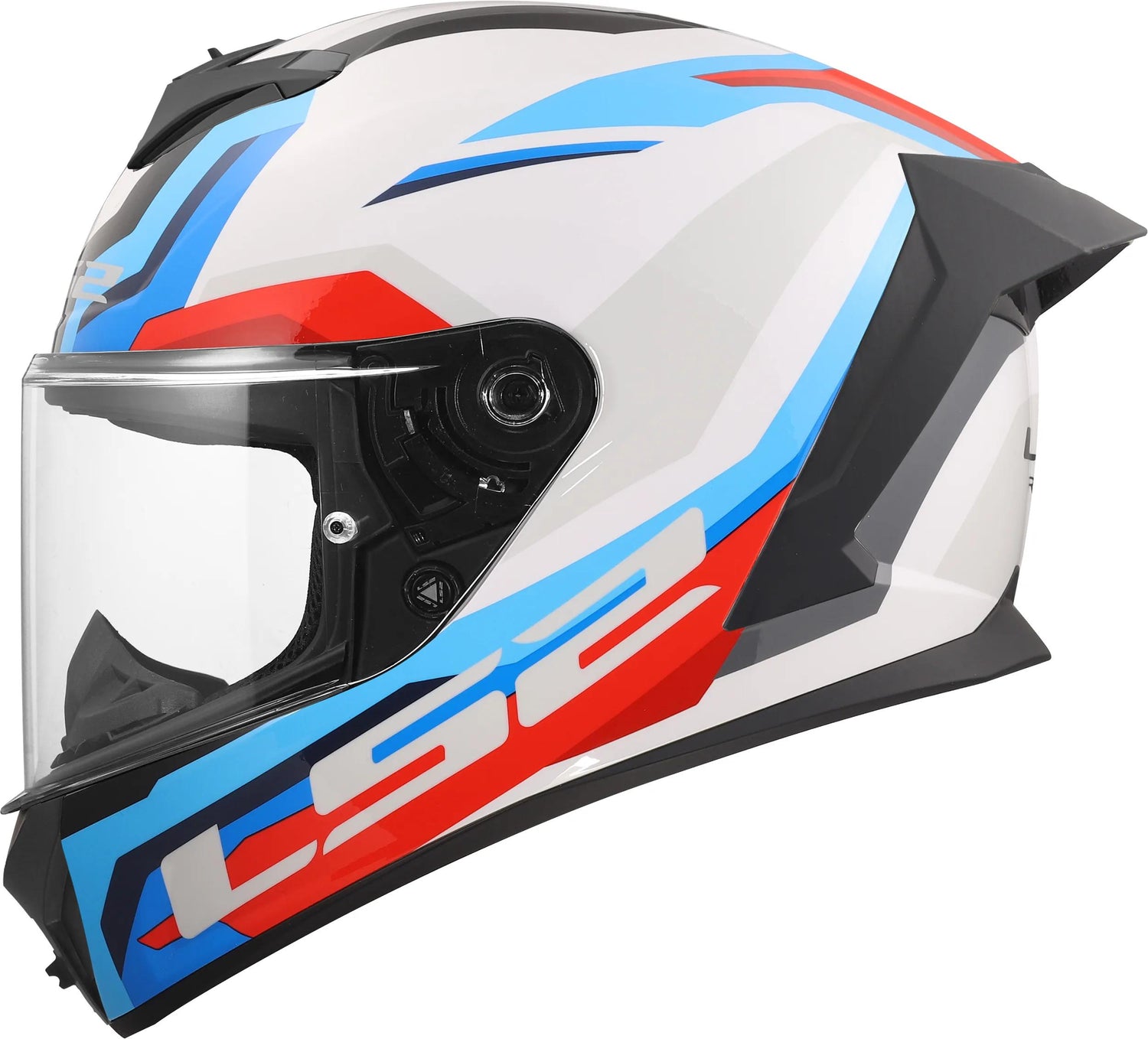 LS2 FF820 Rapid III Hyper Wit/Blauw/Rood Integraalhelm ECE 22.06