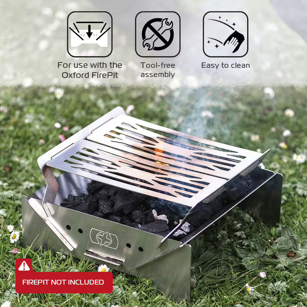 Oxford Grillroosters Set – 2-delige RVS Rasp met Draagtas