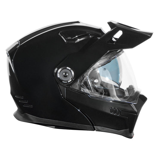 Simpson Journey Solid Black Metal Adventure Helm ECE 22.06 Pinlock Motorhelm