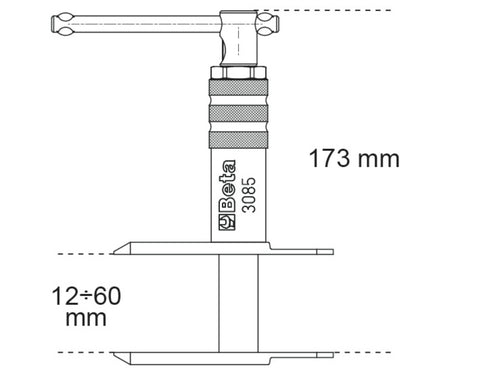 Beta Tools 3085 Brake Caliper Piston Puller Tool For Motorcycle And Scooter Brake Calipers