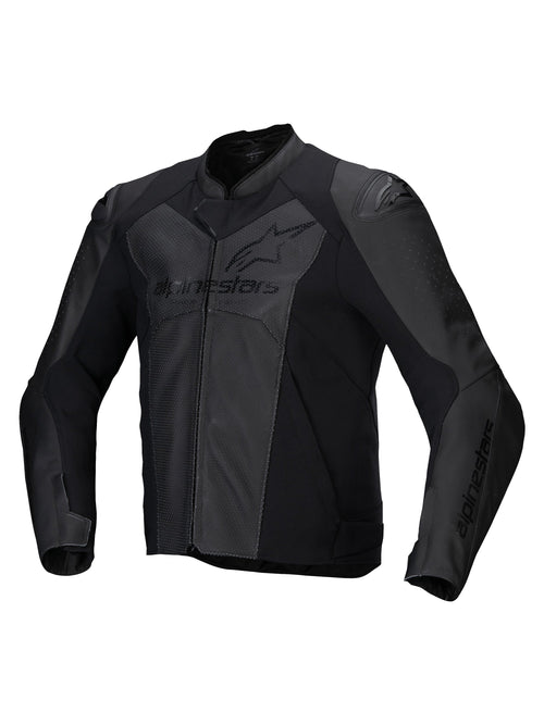 Alpinestars Faster v3 Airflow Zwart/Zwart Leren Motorjas