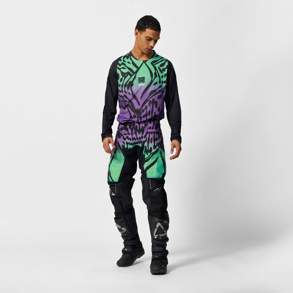 Leatt Moto 4.5 Lite Crossshirt Luipaard paars