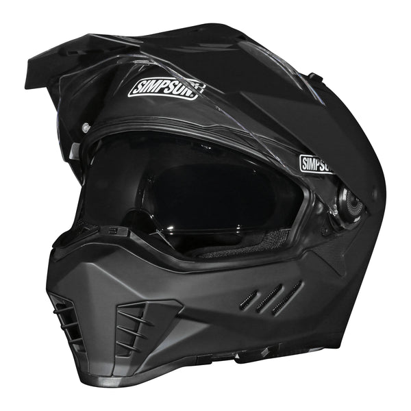 Simpson Xcursion Solid Matt Black Adventure Integralhelm Motorradhelm