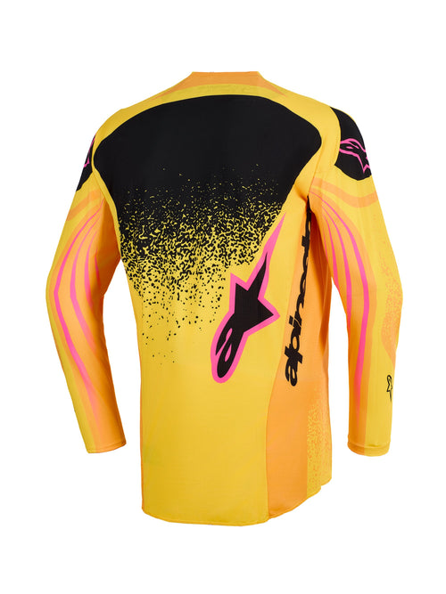 Alpinestars Techstar Nomur Oranje/Geel/Roze Crossshirt