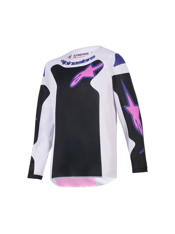 Alpinestars Youth Fluid Grid Schwarz/Grau/Lila Cross-Shirt