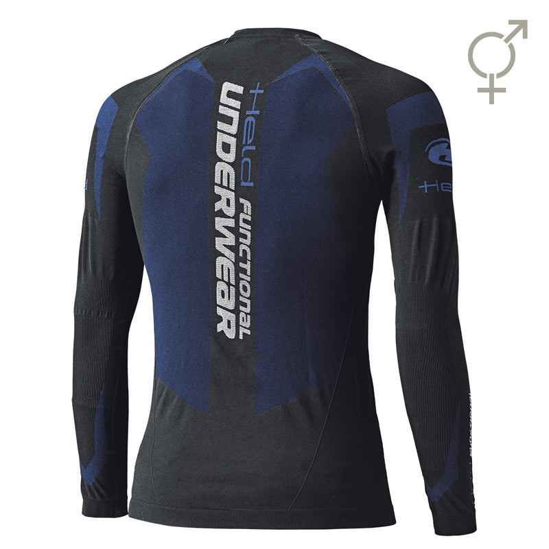 Held 3D Skin Cool Functioneel Shirt Lange Mouw Zwart Blauw
